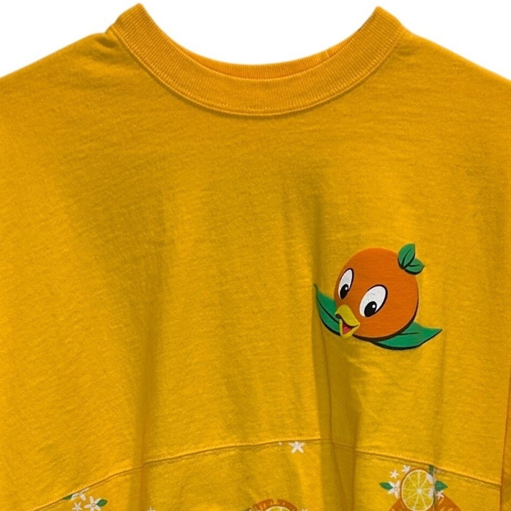 Disney Spirit Jersey Medium Mens Yellow Orange Bird Florida Puff Print Shirt